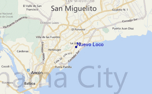 carte de localisation de Nuevo Loco