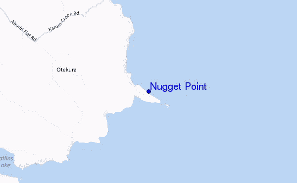 carte de localisation de Nugget Point