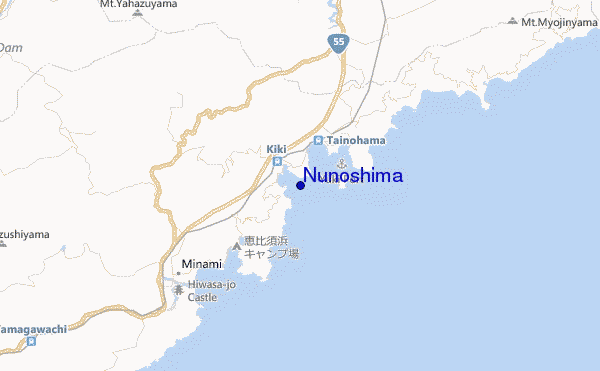 carte de localisation de Nunoshima