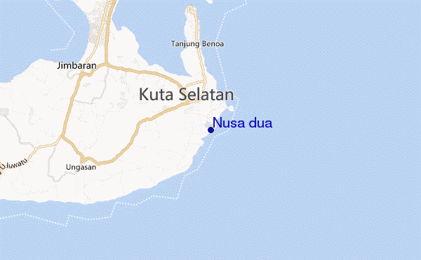 carte de localisation de Nusa dua