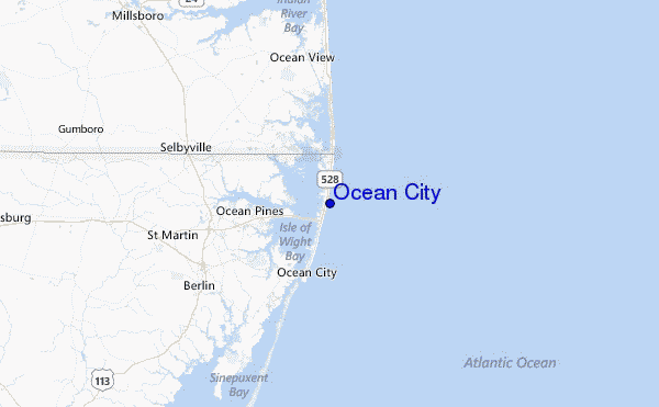 Ocean City Location Map