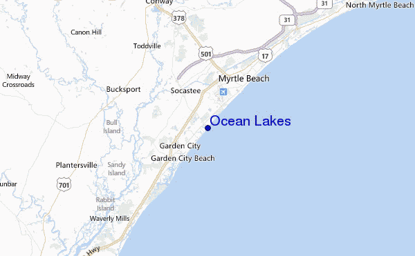 Ocean Lakes Location Map