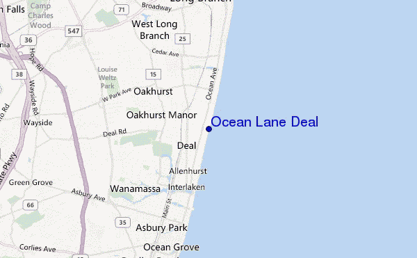 carte de localisation de Ocean Lane Deal