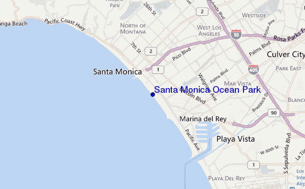 carte de localisation de Santa Monica Ocean Park