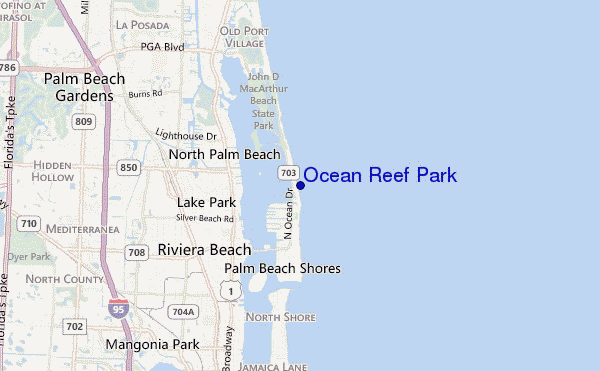 carte de localisation de Ocean Reef Park