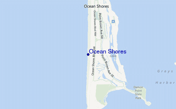 carte de localisation de Ocean Shores