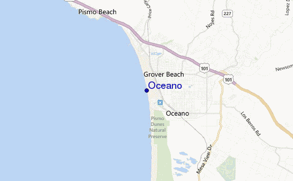 carte de localisation de Oceano