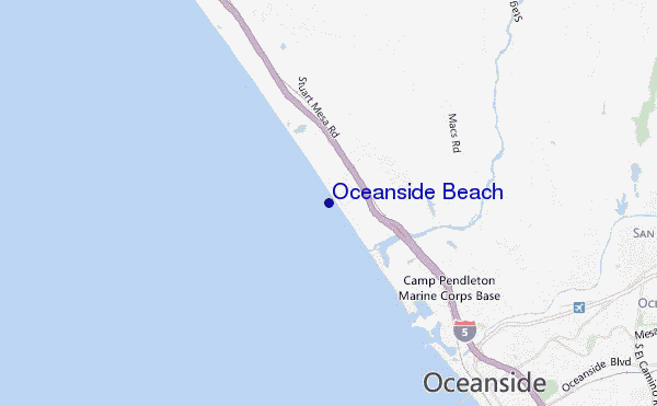 carte de localisation de Oceanside Beach