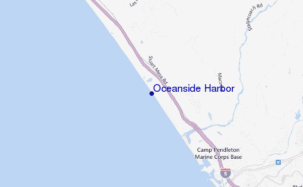 carte de localisation de Oceanside Harbor