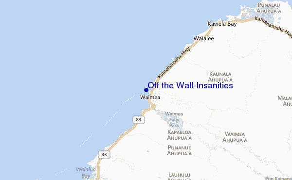 carte de localisation de Off the Wall/Insanities
