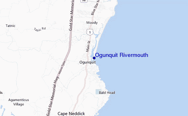 carte de localisation de Ogunquit Rivermouth