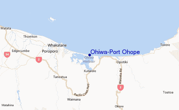 Ohiwa-Port Ohope Location Map
