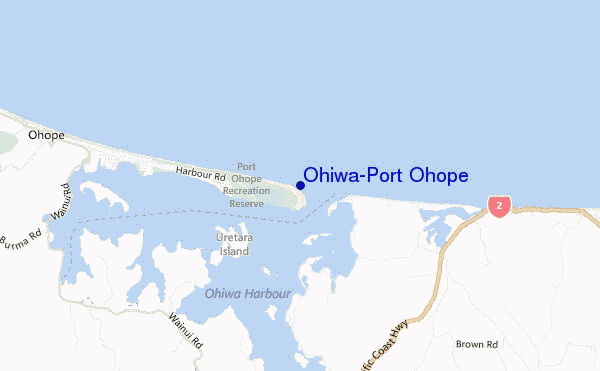 carte de localisation de Ohiwa-Port Ohope