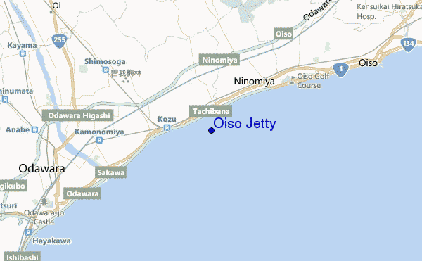 carte de localisation de Oiso Jetty