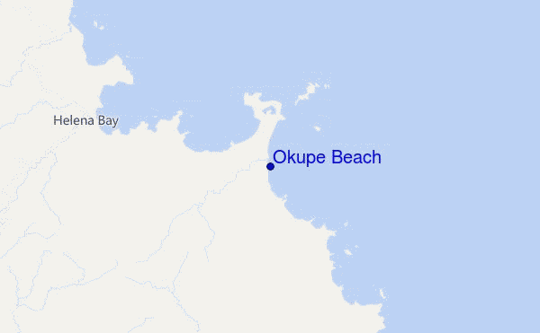 carte de localisation de Okupe Beach