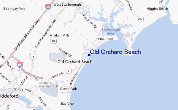carte de localisation de Old Orchard Beach