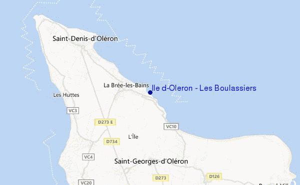 carte de localisation de Ile d'Oleron - Les Boulassiers