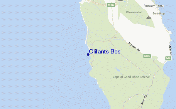carte de localisation de Olifants Bos
