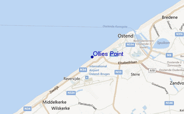 carte de localisation de Ollies Point