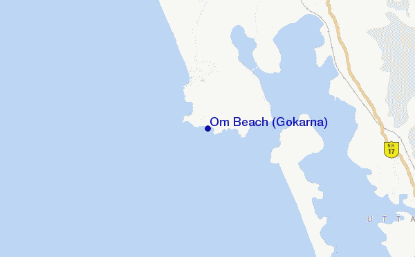 carte de localisation de Om Beach (Gokarna)