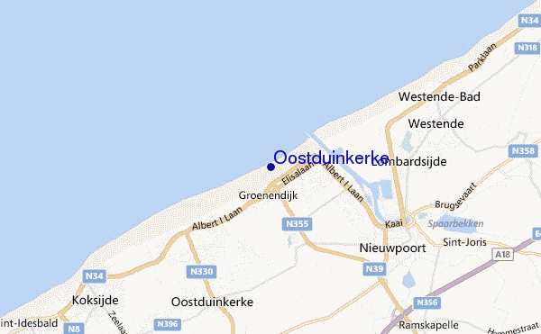 carte de localisation de Oostduinkerke