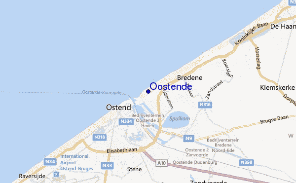 carte de localisation de Oostende