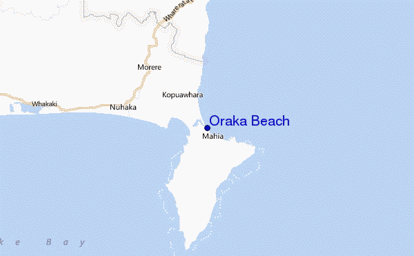 Oraka Beach Location Map