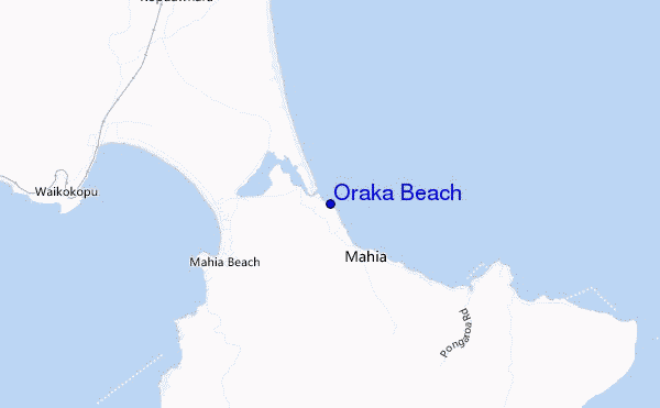 carte de localisation de Oraka Beach