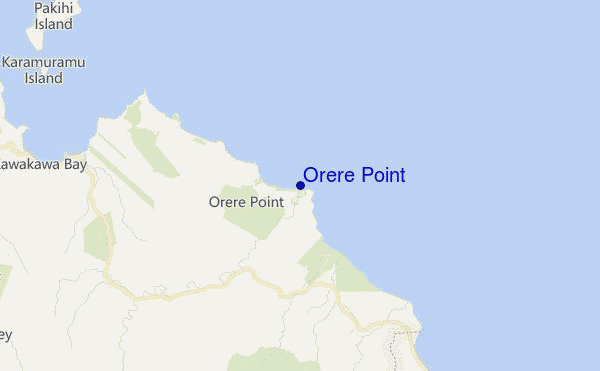 carte de localisation de Orere Point