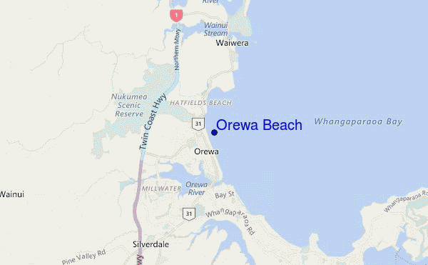 carte de localisation de Orewa Beach