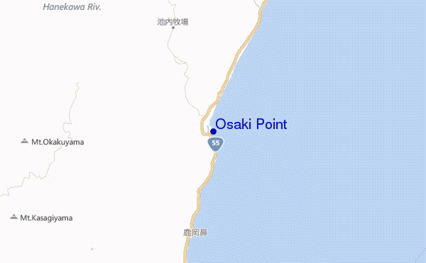 carte de localisation de Osaki Point