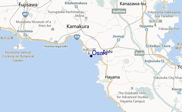 carte de localisation de Osaki