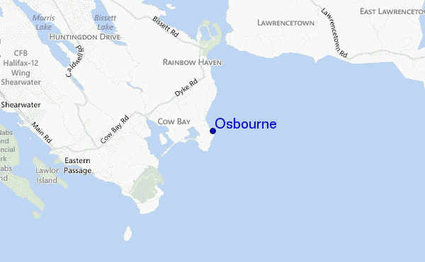 carte de localisation de Osbourne
