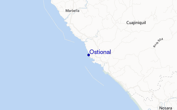 carte de localisation de Ostional