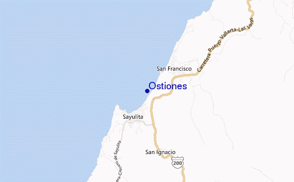 carte de localisation de Ostiones