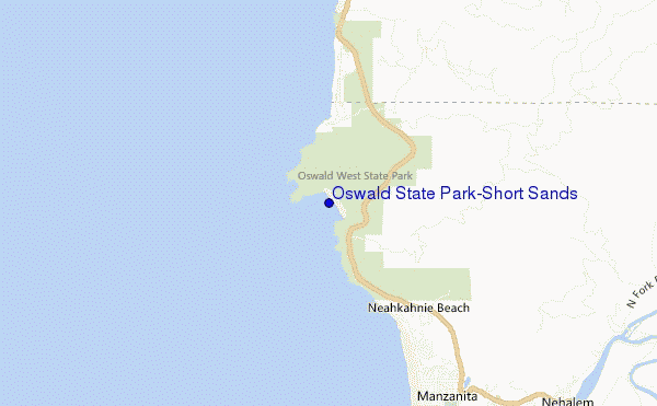 carte de localisation de Oswald State Park/Short Sands
