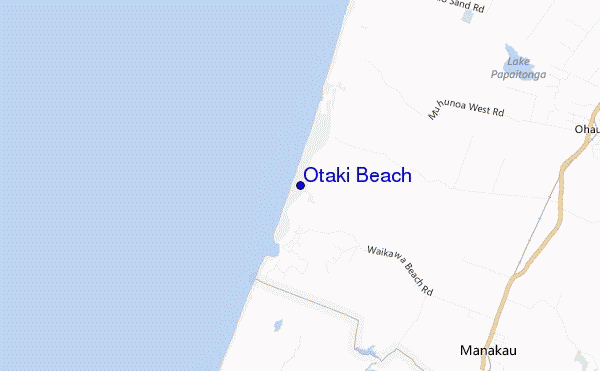 carte de localisation de Otaki Beach