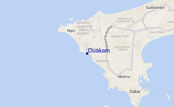 carte de localisation de Ouakam