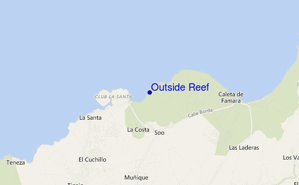carte de localisation de Outside Reef