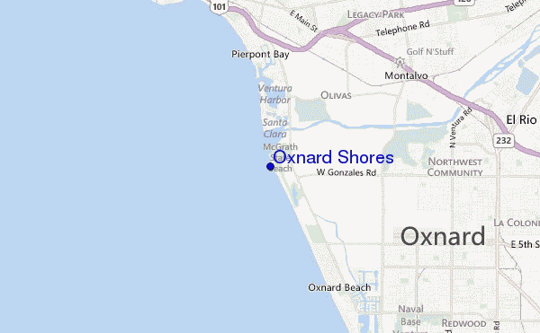 carte de localisation de Oxnard Shores