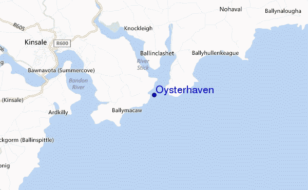 carte de localisation de Oysterhaven
