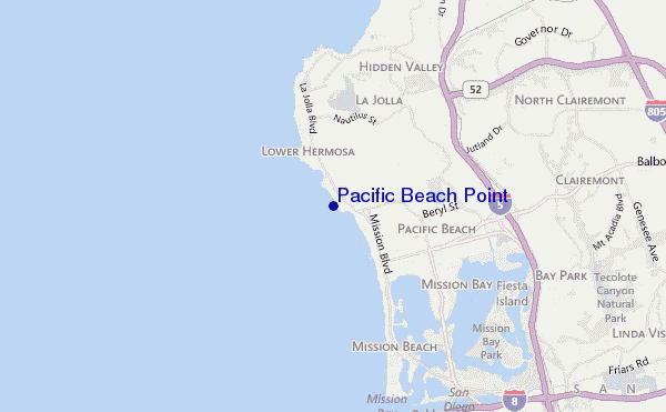 carte de localisation de Pacific Beach Point
