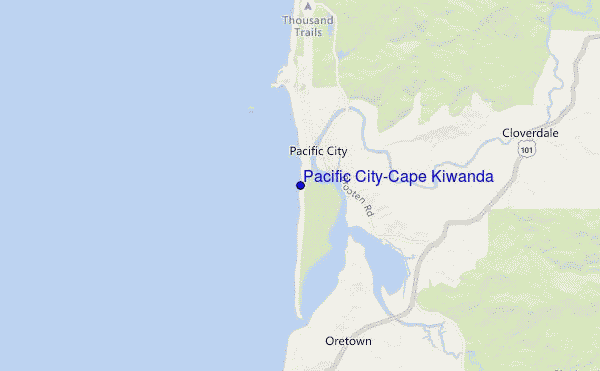 carte de localisation de Pacific City/Cape Kiwanda