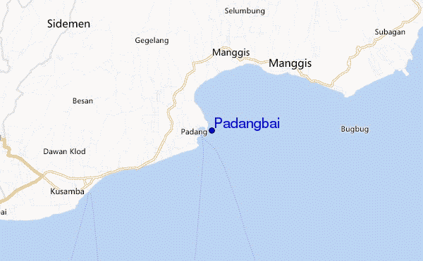 carte de localisation de Padangbai