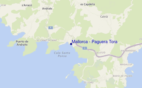 carte de localisation de Mallorca - Paguera Tora