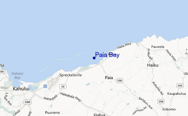 carte de localisation de Paia Bay