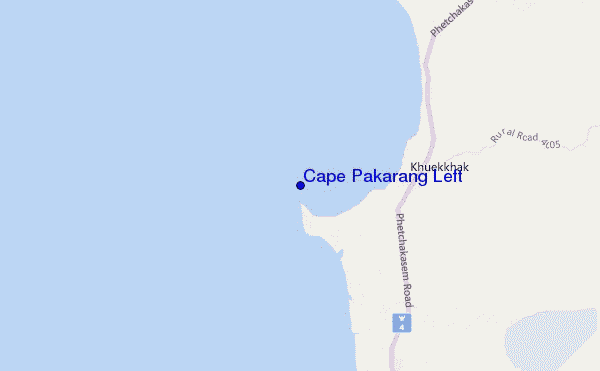 carte de localisation de Cape Pakarang Left