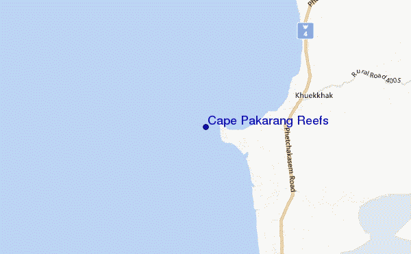 carte de localisation de Cape Pakarang Reefs