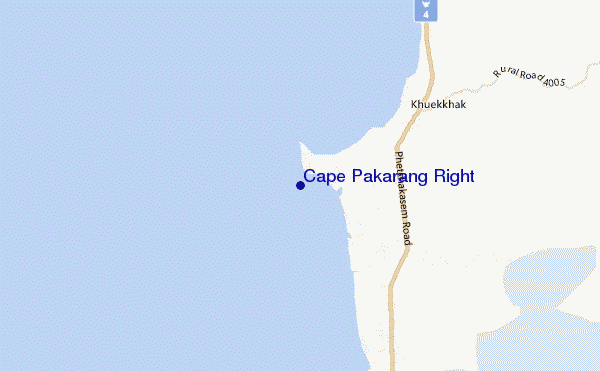 carte de localisation de Cape Pakarang Right