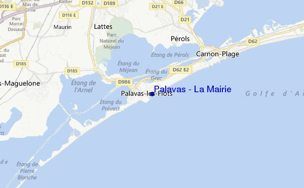 carte de localisation de Palavas - La Mairie